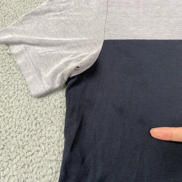 Travis Mathew Golf Polo Shirt Men's Large Gray Black Colorblock - Picture 5 of 12